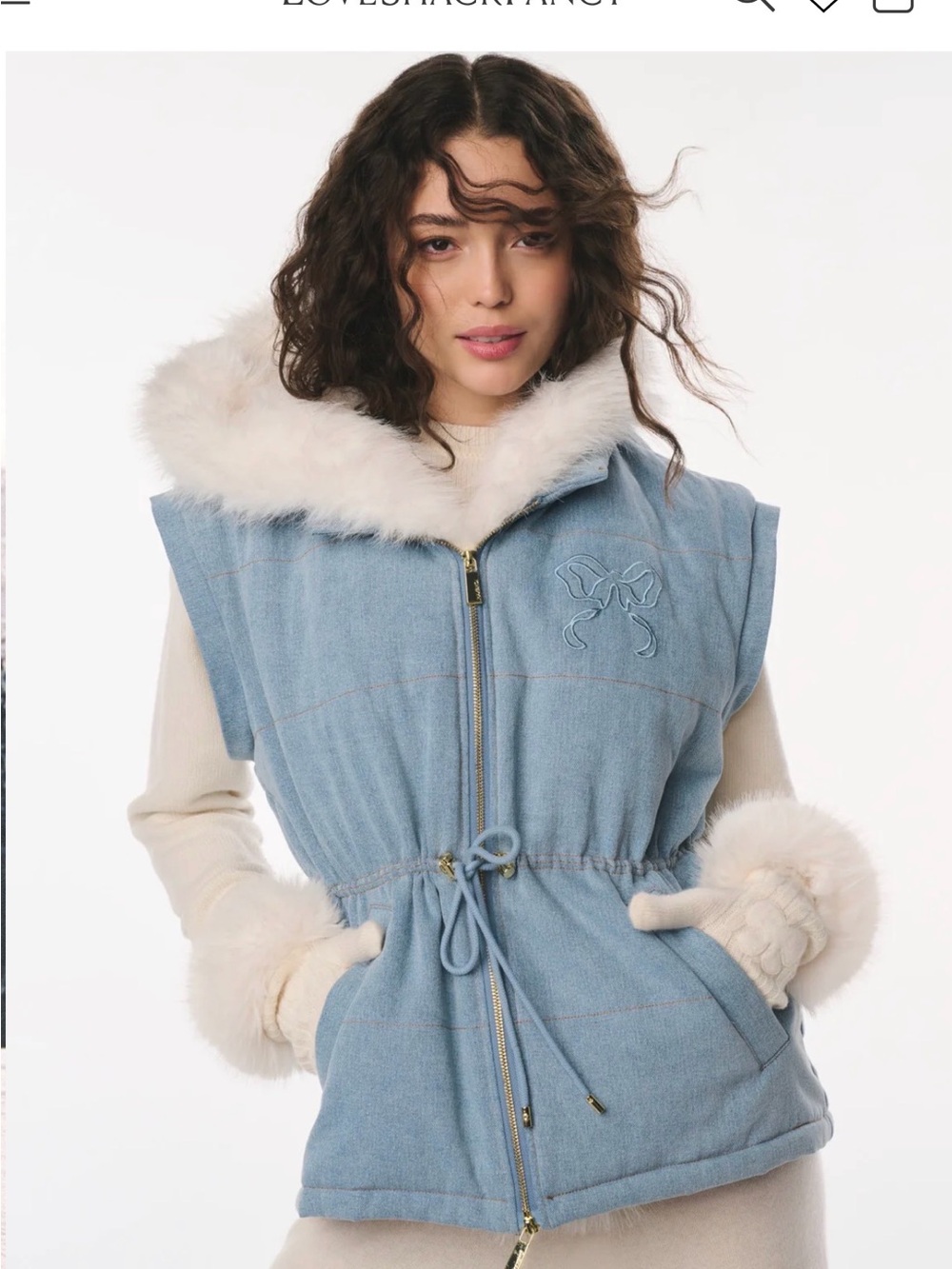 LOVESHACKFANCY x MAX MOI DEVA CONVERTIBLE JACKET - Picture 2 of 7